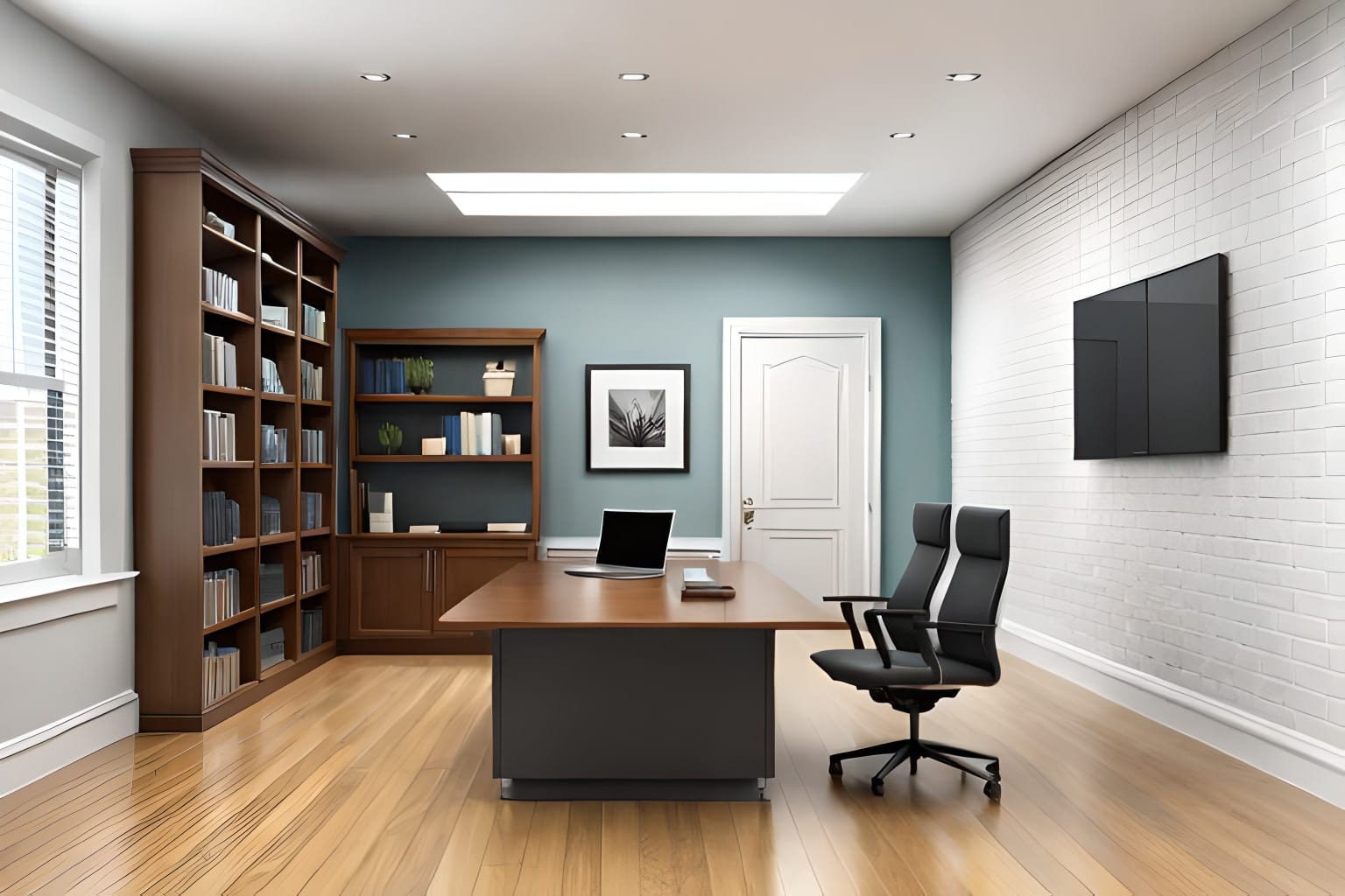 Virtual Bookshelf for Zoom Backgrounds, Bookcase Virtual Background for Zoom, Microsoft Teams