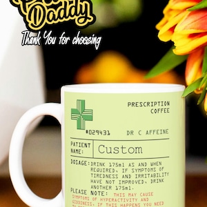 funny prescription coffee cup