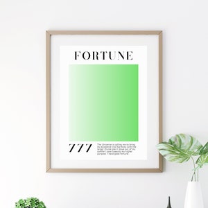 777 Angel Number Fortune Print