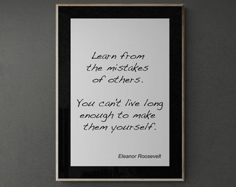 Eleanor Roosevelt Quote, Motivational Wall Decor, Office Wall Art, Sales Quotes, Work Motivation Gift, Printable Office Print