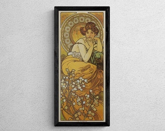 Alphonse Mucha Art Nouveau Topaz Mucha Print Vintage Art Nouveau Poster and Prints Art Nouveau Decor Mucha Poster Wall Art printable