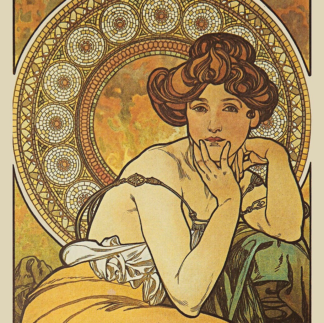 Alphonse Mucha Art Nouveau Topaz - Il Fullxfull.4371983336 63dl