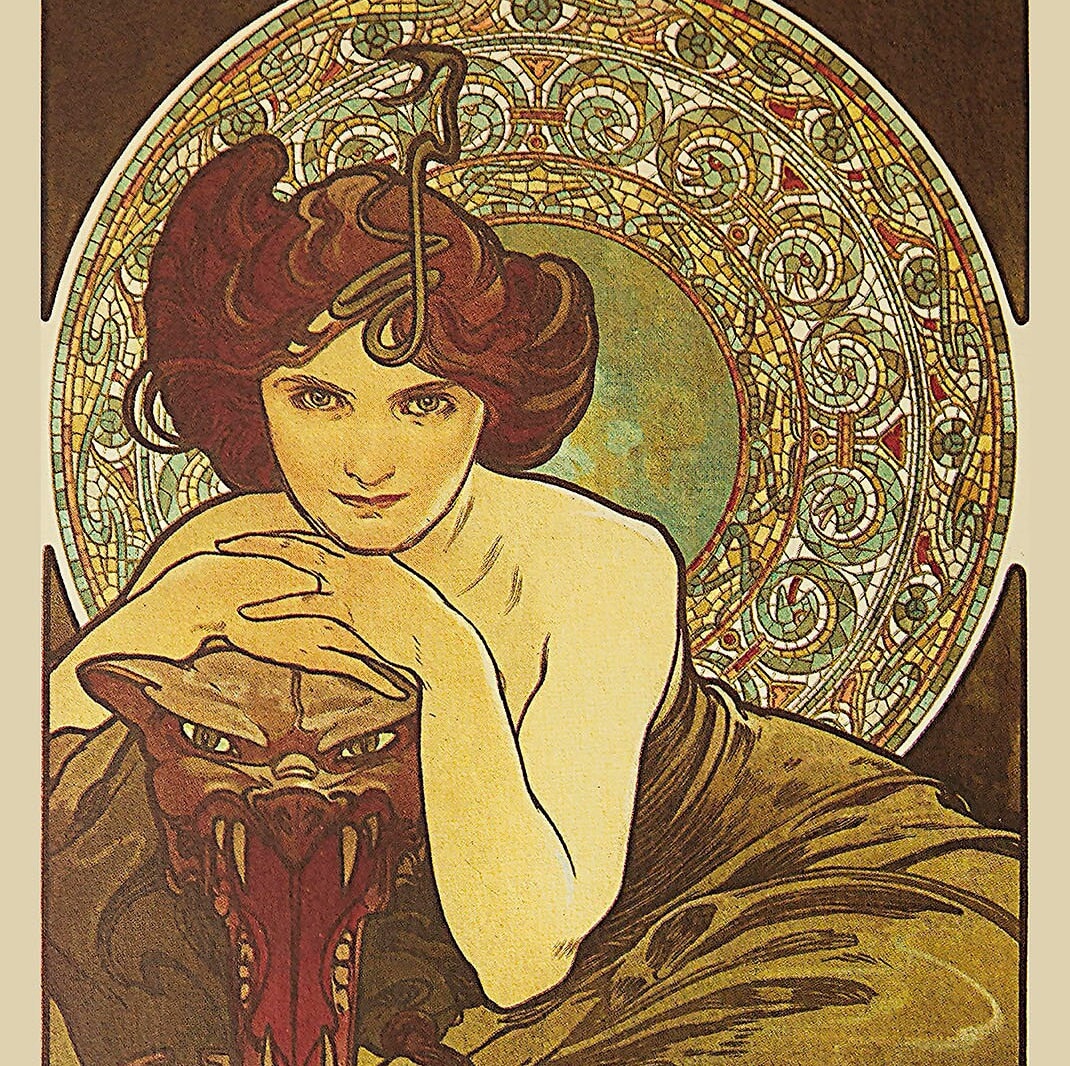 Alphonse Mucha Art Nouveau Emerald - Il Fullxfull.4371923598 Da0v