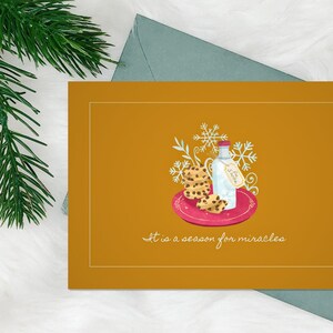 Tarjeta de felicitación navideña alegre Postal navideña digital brillante 7x5
