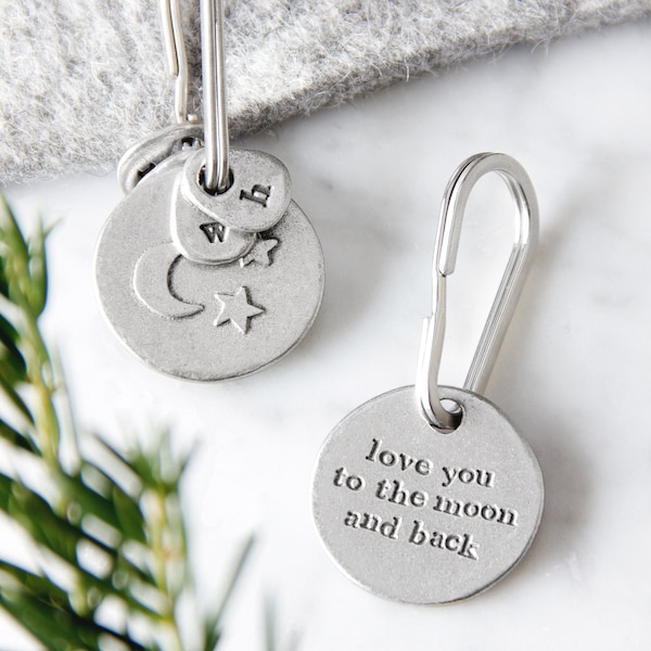 Love You To The Moon And Back Keyring