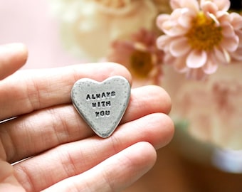 Always With You Pocket Heart Token Card