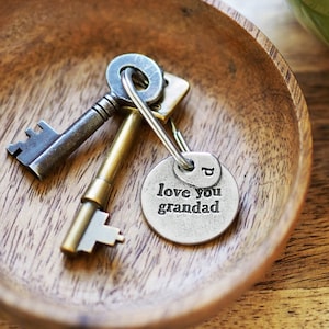Love You Grandparent Keyring for Grandad, Grandpa, Gramps, Pa, Papa, Pop, Poppy, Pops or Taid