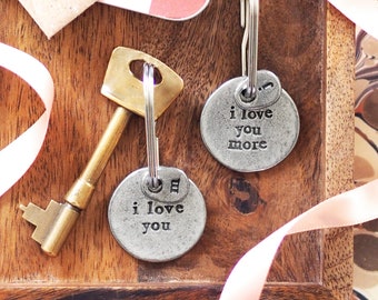 I Love You/I Love You More Keyring