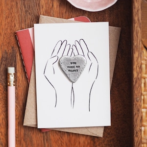 Carta ricordo "Hai il mio cuore"