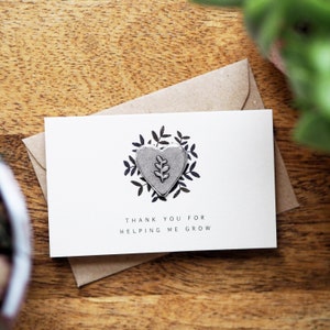Merci de m'aider/nous aider à grandir Tiny Token Card