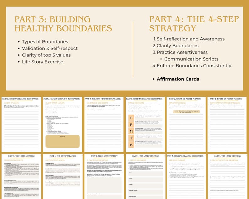 How to Set Boundaries Workbook | Self Help, Personal Boundaries, DBT ...