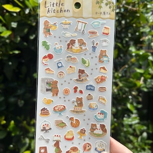 MIND WAVE Foglio di adesivi per torte a forma di orsetto da cucina - Cancelleria Kawaii realizzata in Giappone