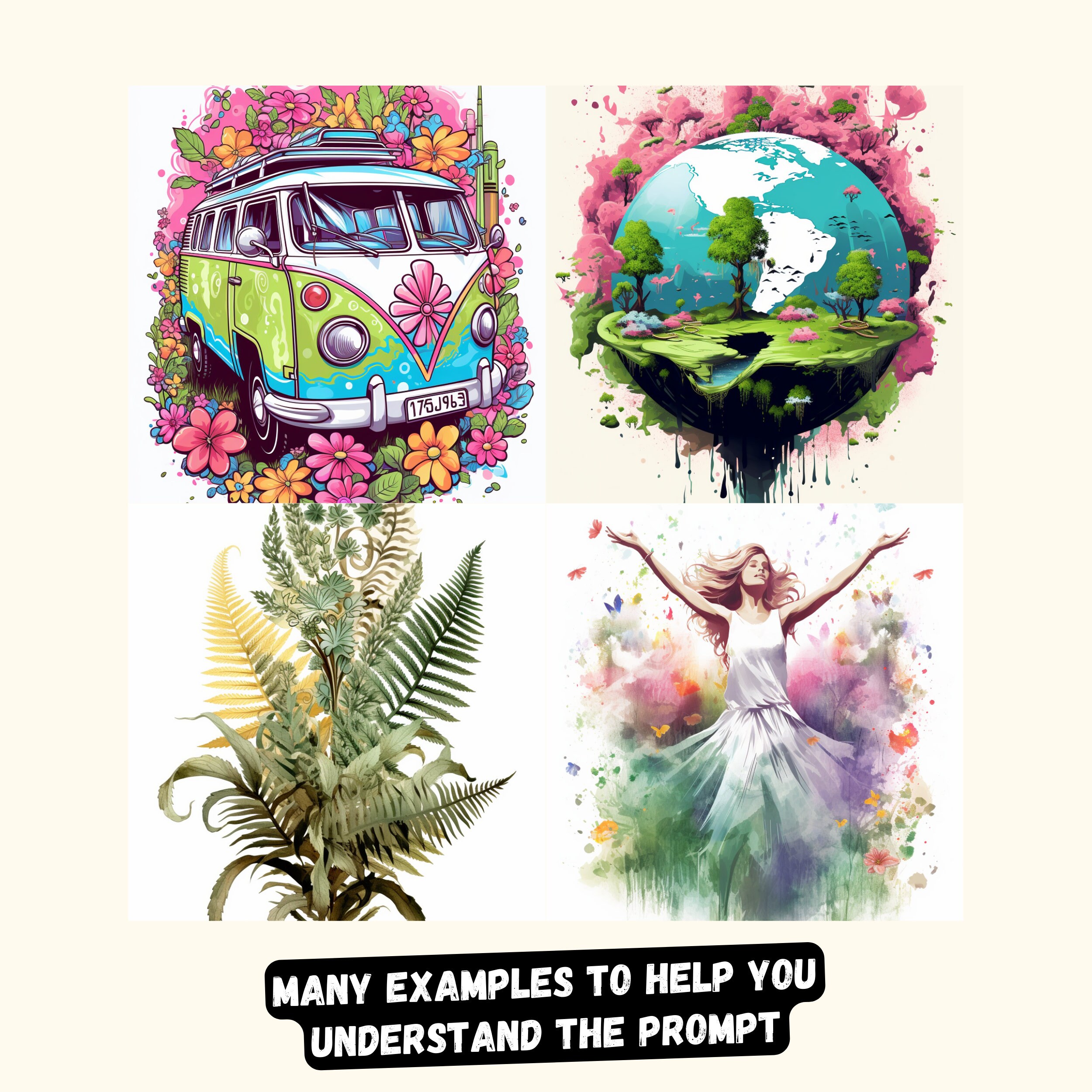 Ai Art Midjourney Guide & Prompts for T Shirt Designs, Comprehensive PDF Midjourney Guide for 
