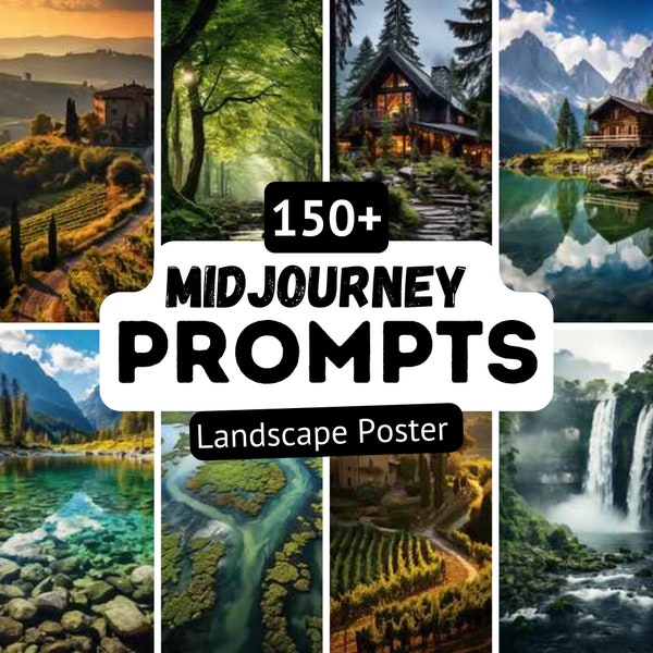 Photography Midjourney Prompts for Ai Artworks, Landscape Poster Design, Inspiring Prompts to Create Nature Art Print, Endless Inspiration