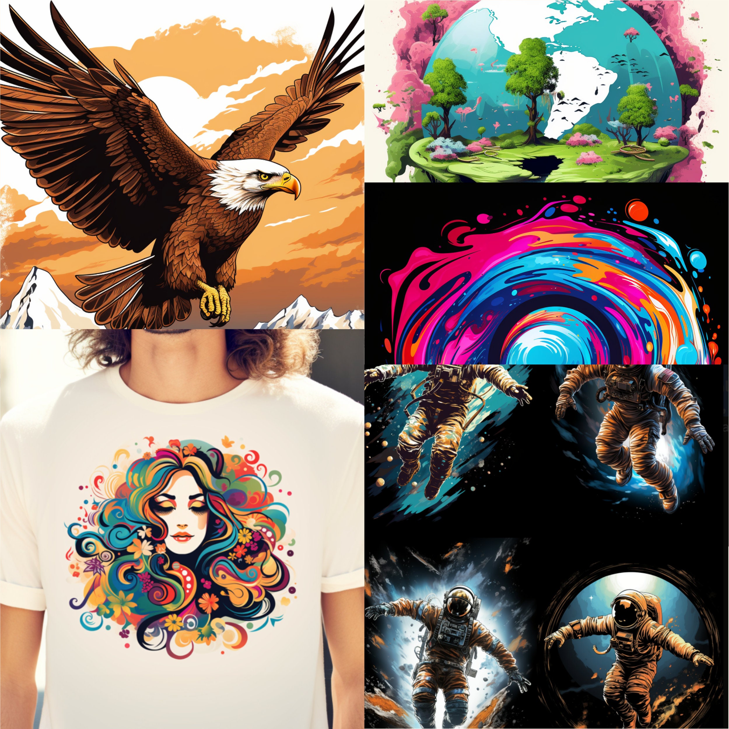 Ai Art Midjourney Guide & Prompts for T Shirt Designs, Comprehensive PDF Midjourney Guide for 