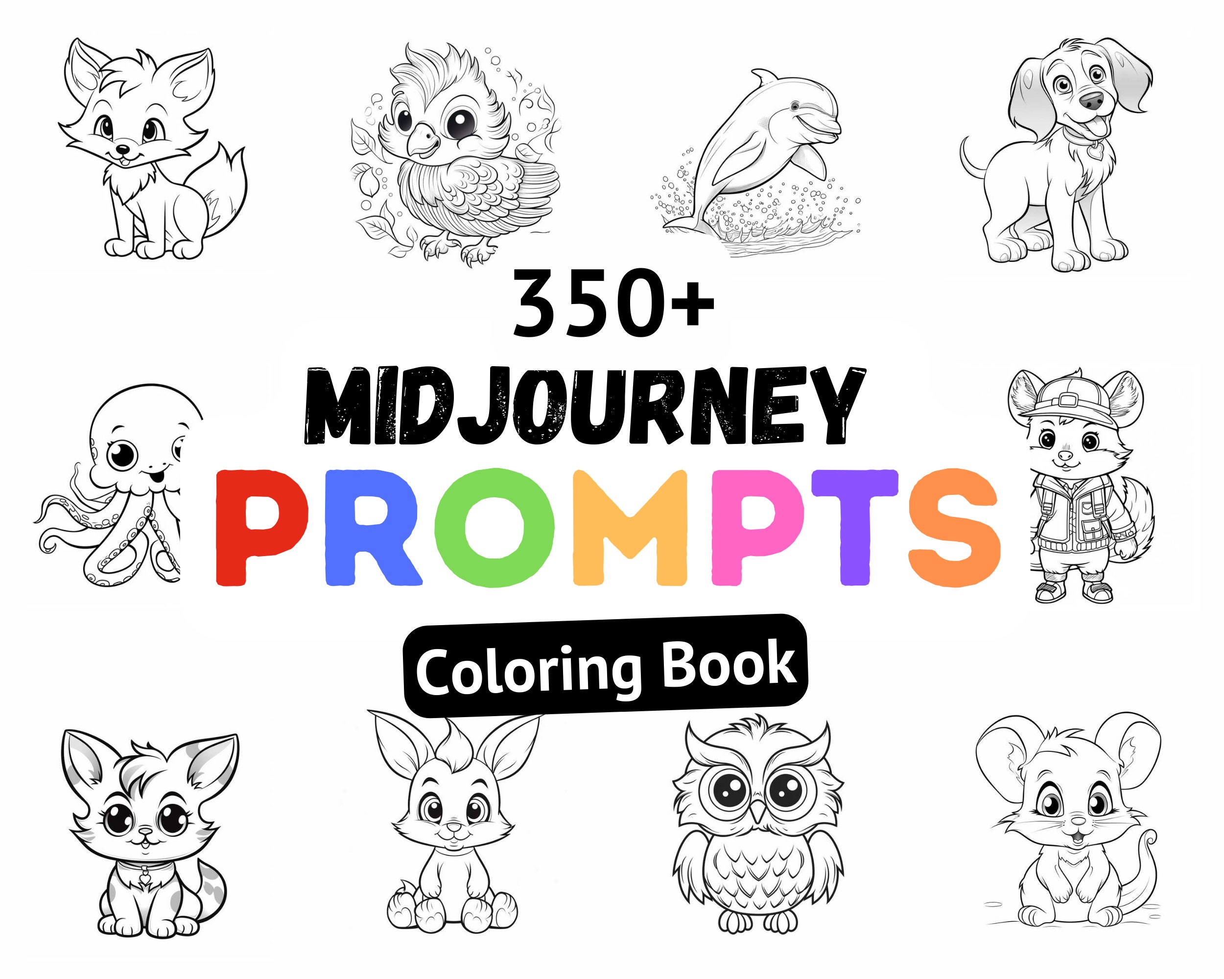 Children Coloring Books Midjourney Prompt