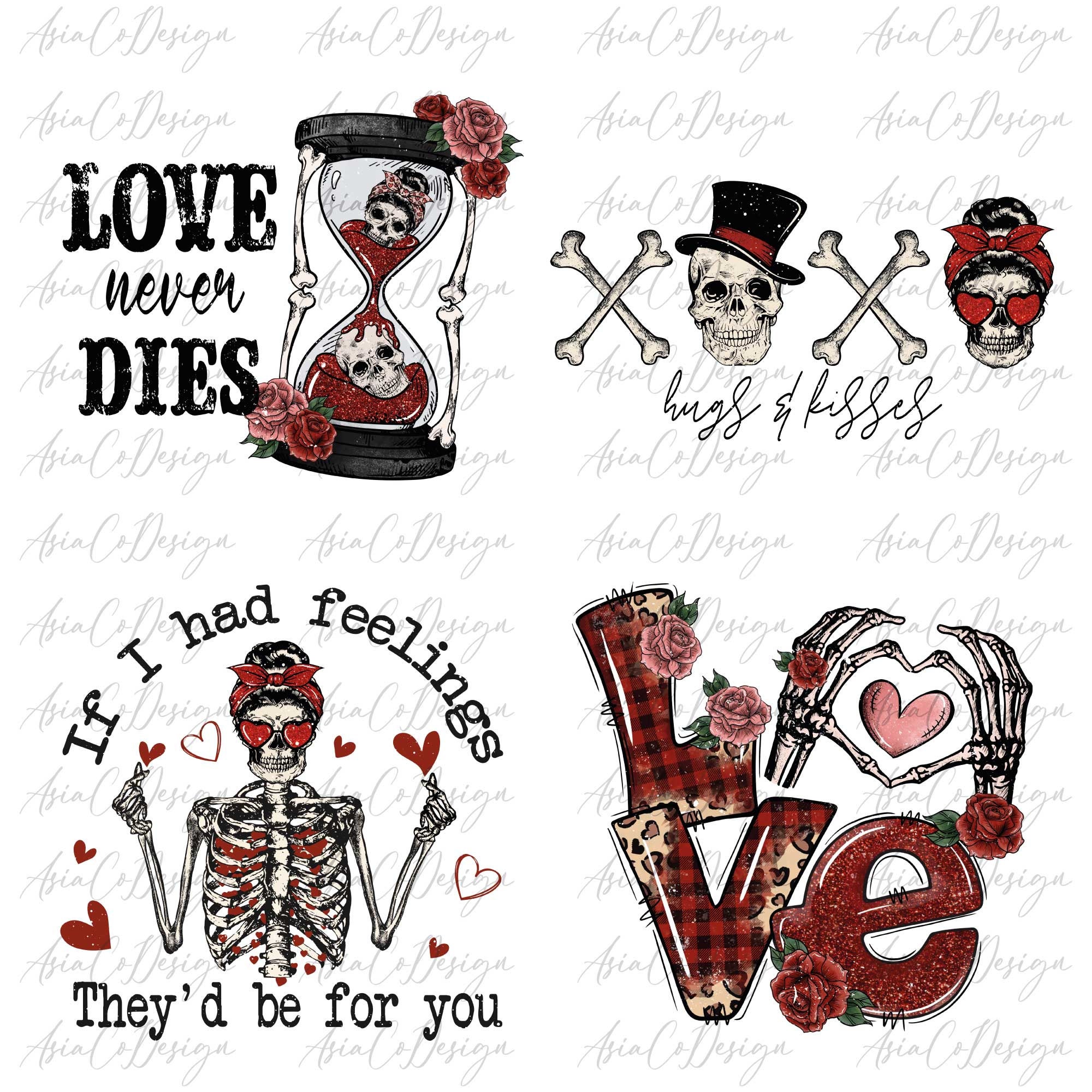 Valentine Skeleton PNG Bundle Valentine Heart Png Funny - Etsy