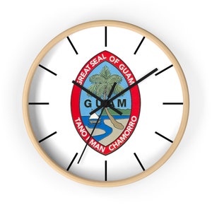 UNIQUE, Custom GUAM Wall Clock, Kiora , Chamorro design , guahan , Guamanian, hafa adai, 671, marianas , exclusive guam gift idea, pacific