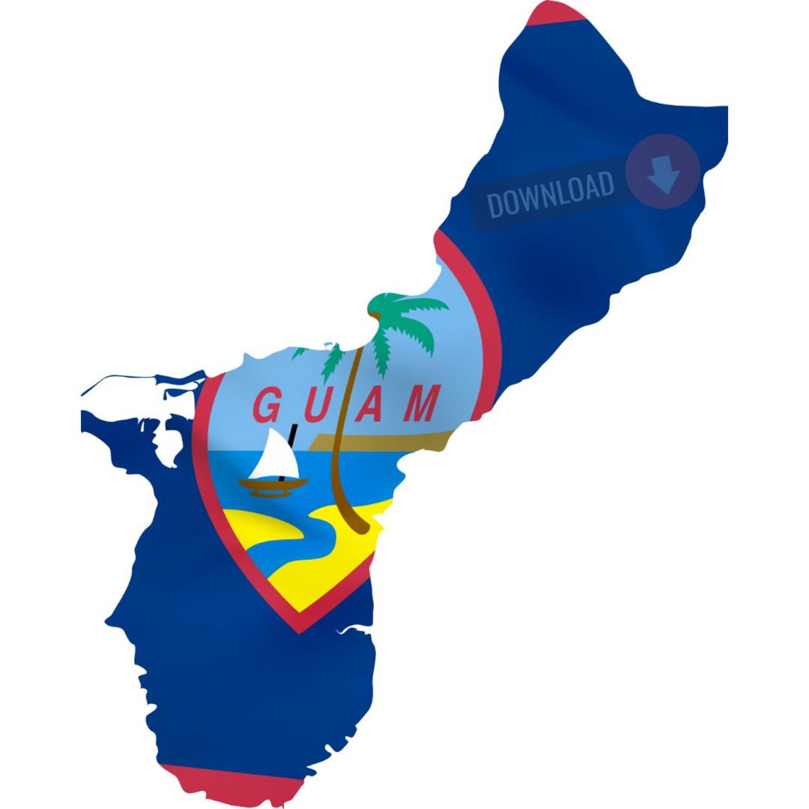 High Resolution Guam Flag Png Vector Graphic Design Chamorro Usa PNG ...
