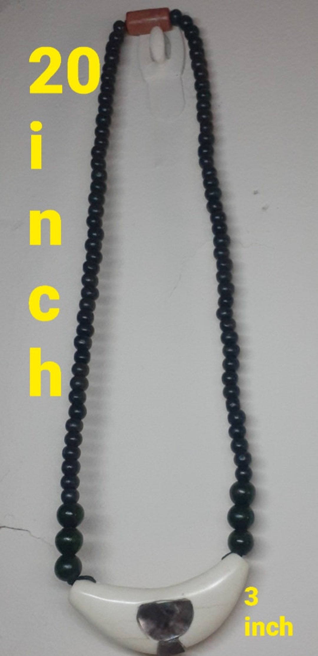 New, Handmade Guam, Chamorro 3 Inch Sinahi, Bone With Abalone Shell ...