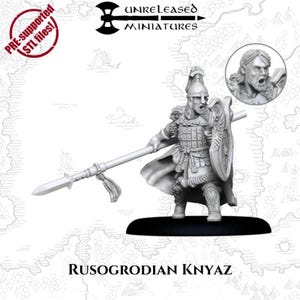 Rusogrodian Knyaz 28 mm - Outgivna miniatyrer (Vostok Hero, Easterling Leader)