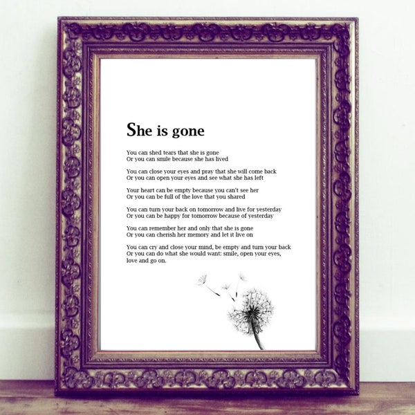 Loss of a Daughter Poem - Etsy Australia