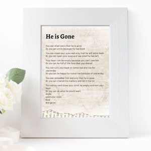 He is Gone - Etsy UK