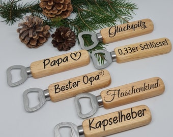 Flaschenöffner Holz personalisiert