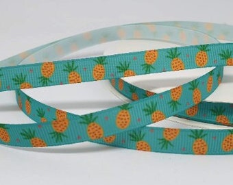 2m Ripsband 10mm Ananas