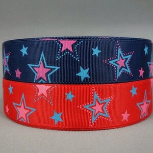 Grosgrain lint 23 mm sterren