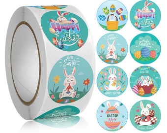 Rabbit Stickers One Inch Round Seals - Etsy