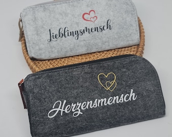 Filz-Mäppchen beschriftet/personalisiert/Etui