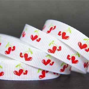 2 m grosgrain lint 10 mm harten kersen