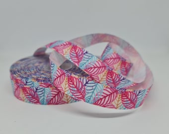 Nastro in gros grain fiori da 22 mm