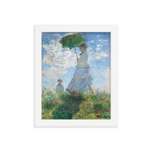 Framed Wall Poster - &quot;Madame Monet and Her Son (1875)&quot; Artwork by Claude Monet