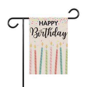 Happy Birthday Garden Flag Banner, Outdoor Yard Sign, Party Decoration, Celebration Flag, Birthday Gift