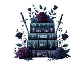 Pile de livres Dark Academia Fantasy, téléchargement numérique de lecteur épicé pour des cadeaux livresques