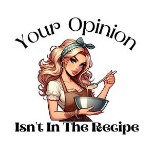 Kitchen Art Download Retro Baking Woman PNG PDF Sassy Cook Clipart Funny Printable Chef Design Digital Wall Art