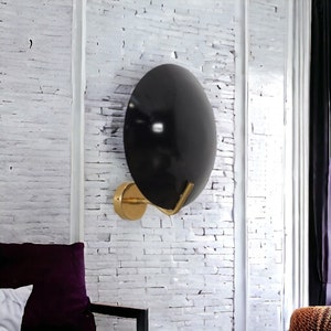 Mid Century Style Single Bulb Shade Wall Sconce Handmade Brass Wall Lamp Sputnik Wall Sconce