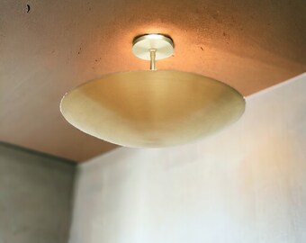 Elegant Ceiling Flushmount light Pendant Mid Century Modern Raw Brass Sputnik chandelier light Fixture.