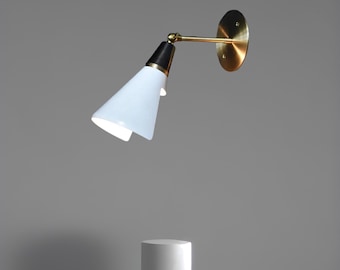 Mid Century Modern Brass Wall Sconce Italian Decorative Lighting Fixture