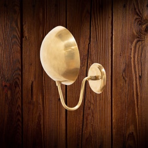Sputnik Half Round Arm Handmade Wall sconce Mid Century Modern Raw Brass & Polished Finish