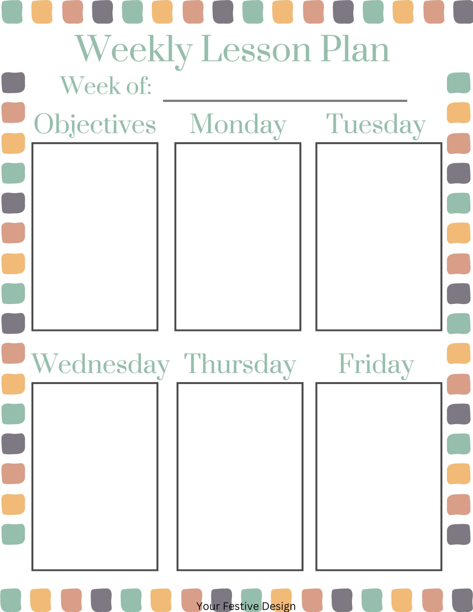 Lesson Plan Template - Etsy
