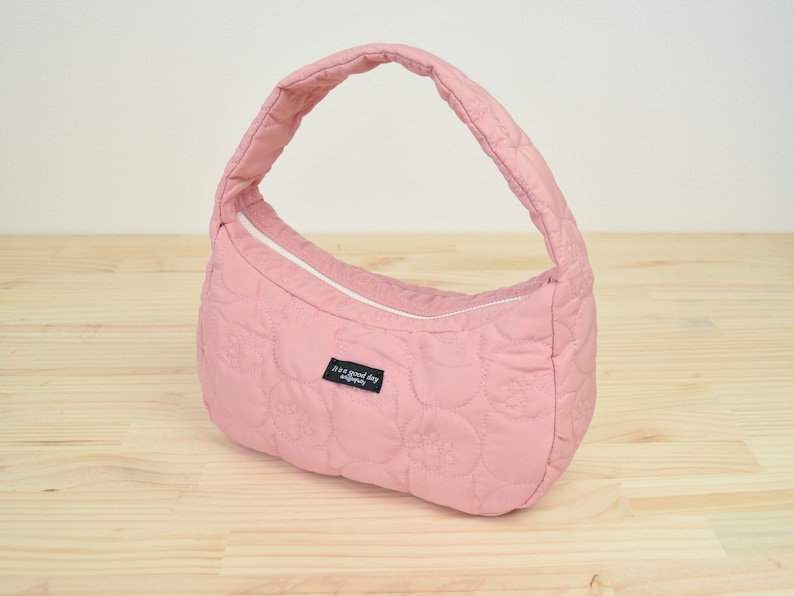 Sac à bandoulière matelassé de style coréen avec poche Patron de couture PDF et tutoriel vidéo Taille unique Téléchargement immédiat A4, A0, lettre US. image 2