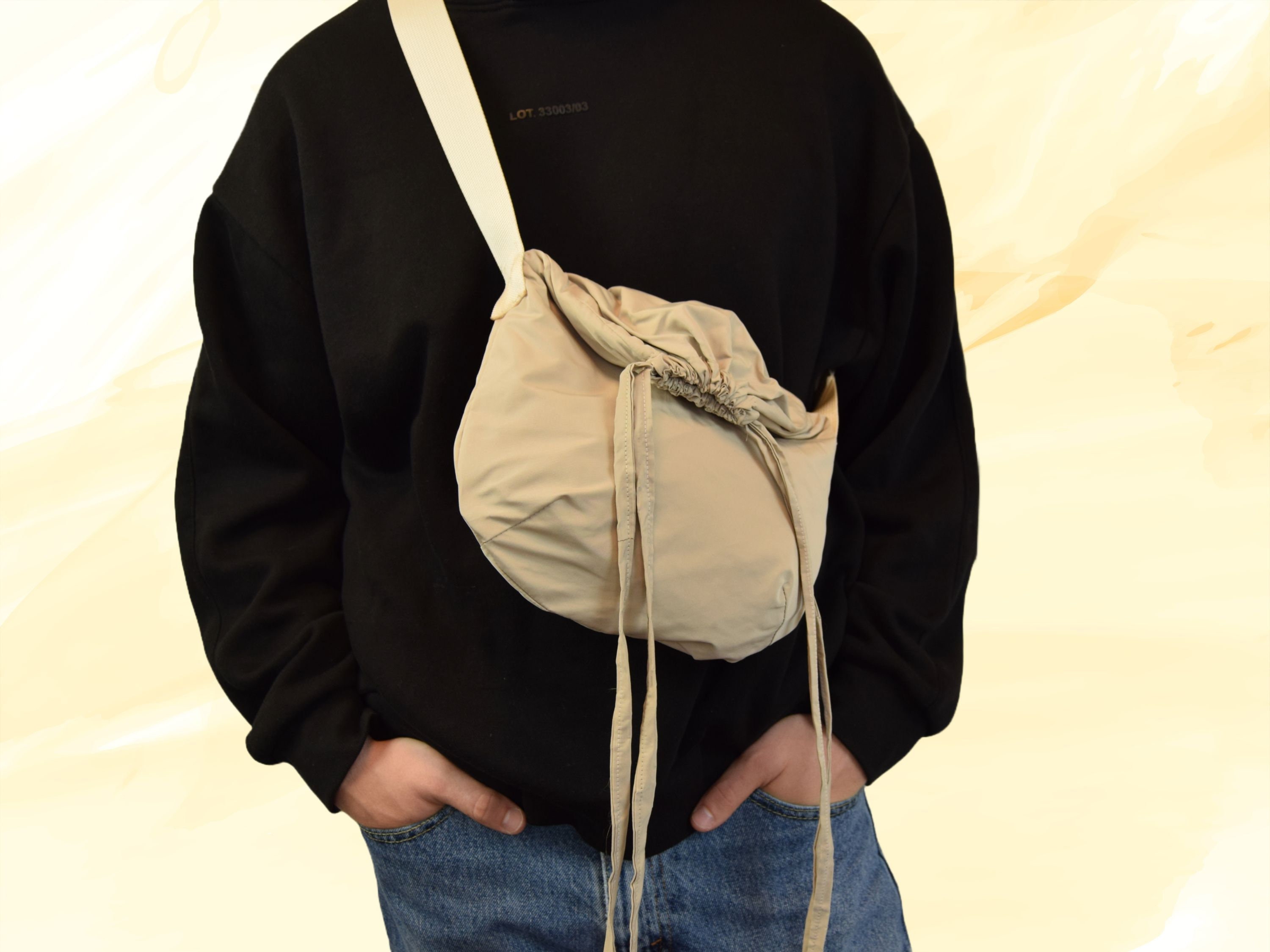 U Drawstring Shoulder Bag With an Inside Pocket - PDF Sewing Pattern ...