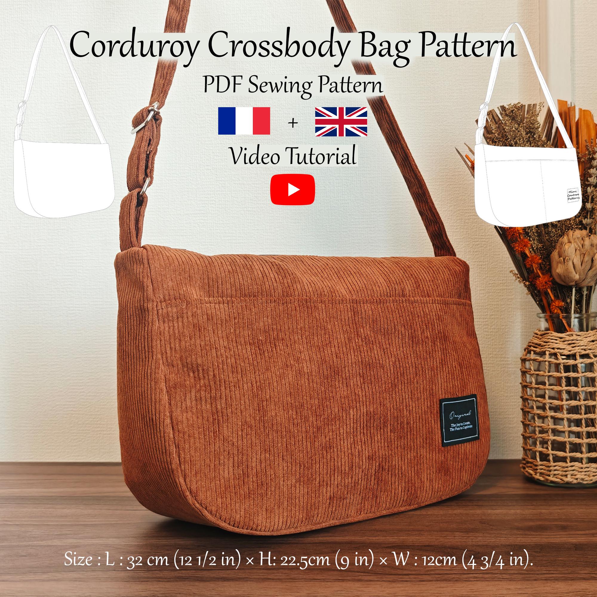 Borsa A Tracolla A Mezzaluna In Velluto A Coste Con Fragole - Hobo Donna, Due Dimensioni - 3