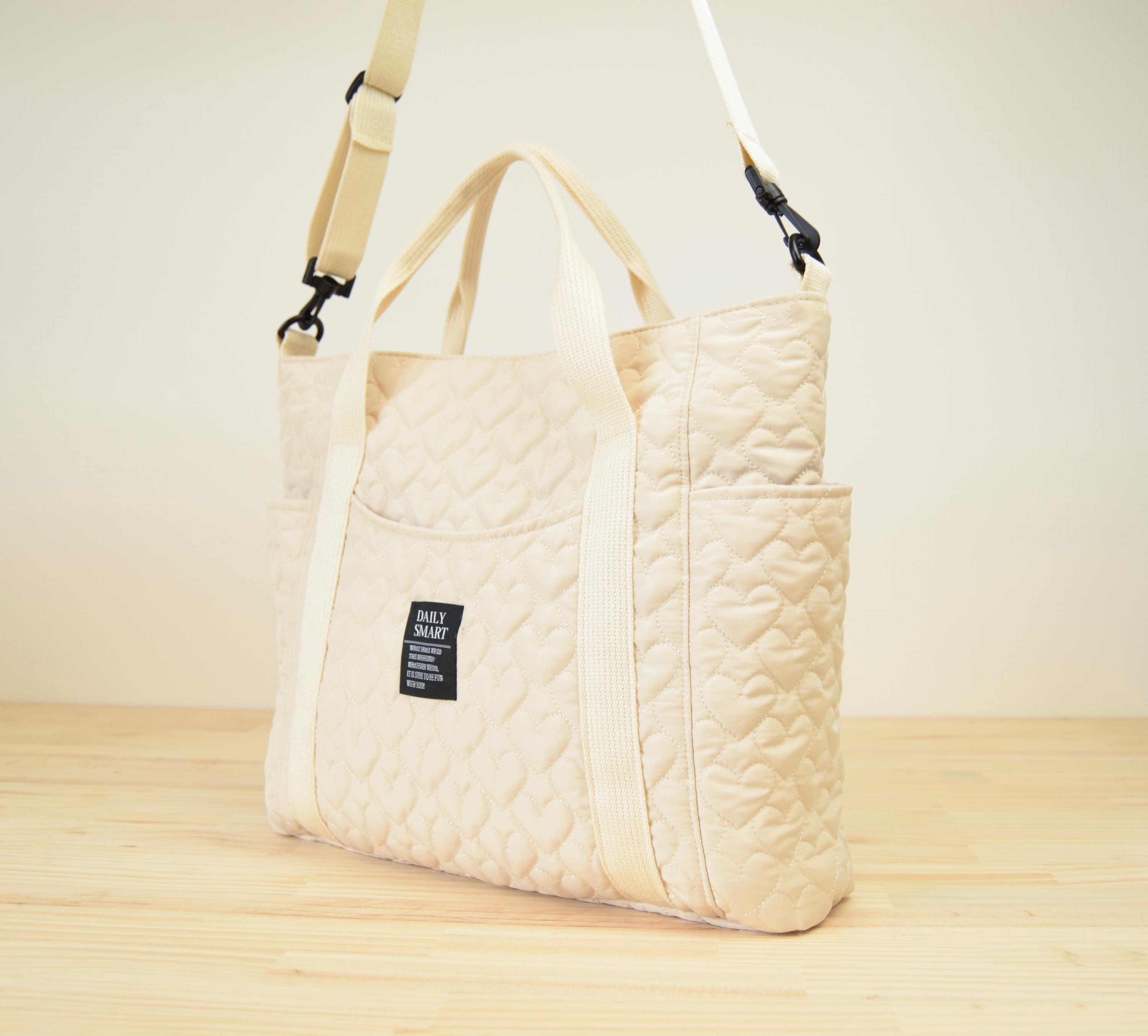 Quilted Tote Bag With Pockets - PDF Sewing Pattern & Video Tutorial ...