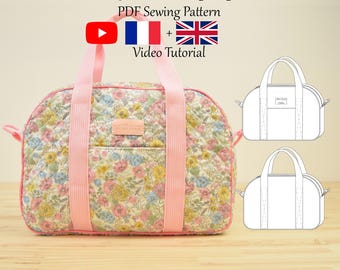 Sac de voyage bowling matelassé avec poches Patron de couture