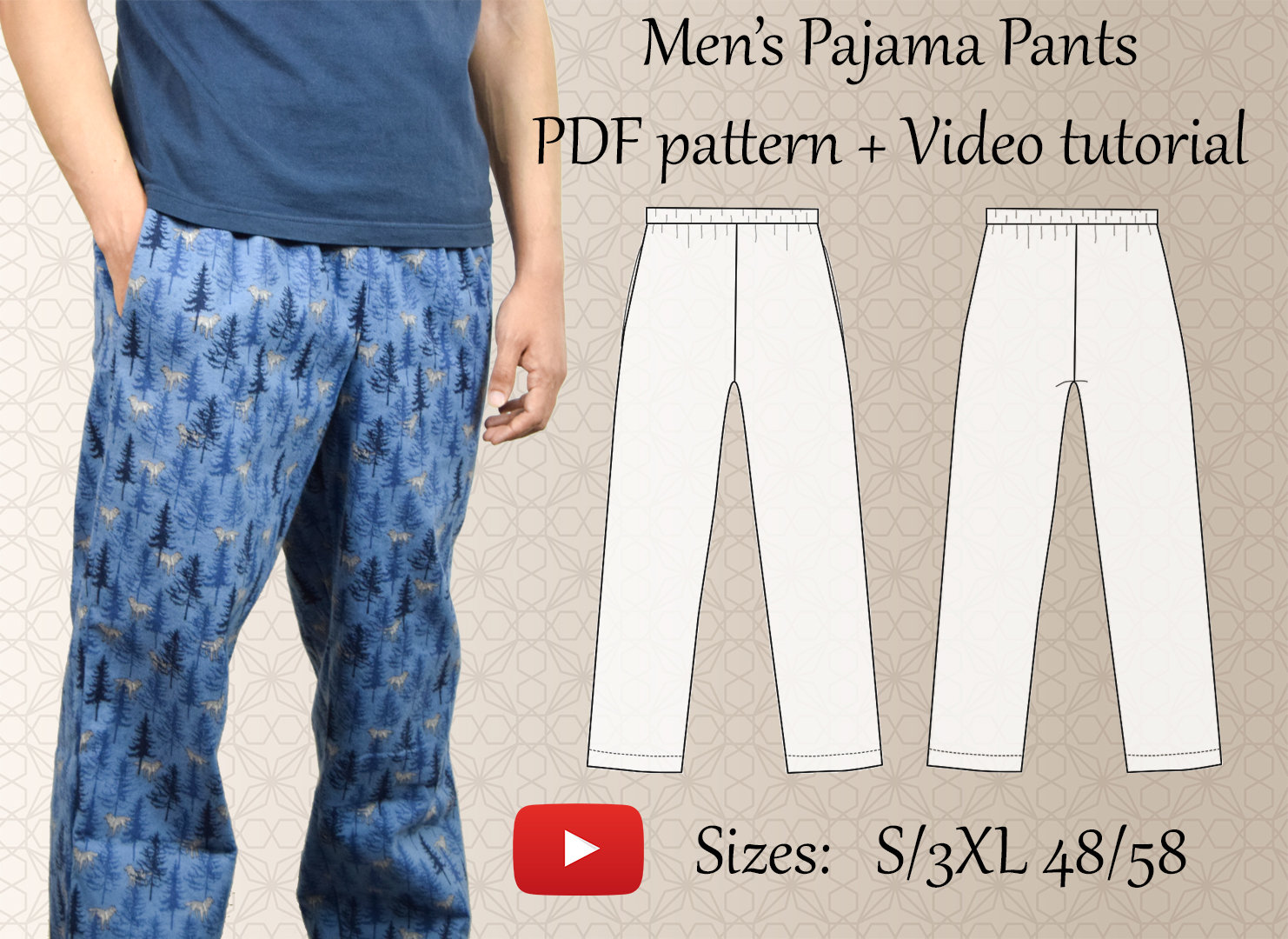 Women's Soft Warm Fleece Pajama Pants, Long Lounge Bottoms