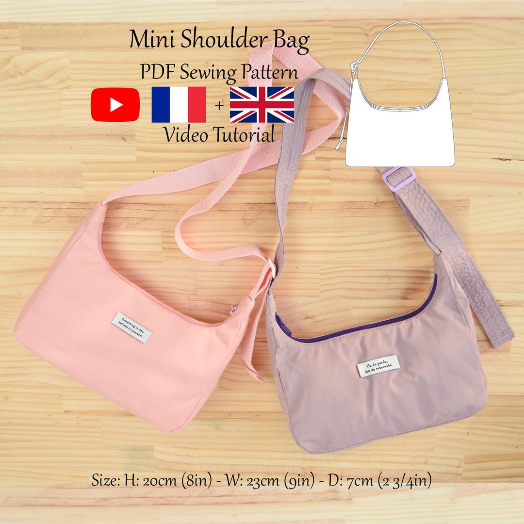 Mini Schultertasche aus Nylon oder Canvas mit Innentasche PDF